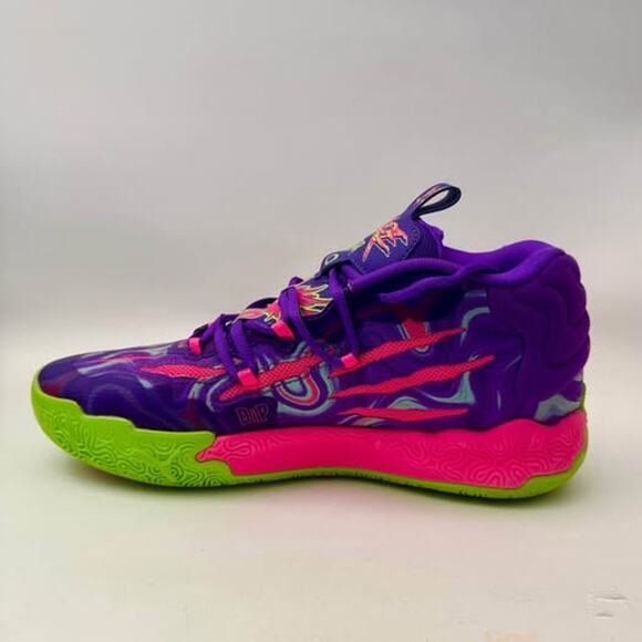 PUMA LaMelo Ball MB 03 Purple Toxic Basketball shoes! Size 11 US (Rare) main image 4